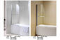 Màn hình tắm thủy tinh xoay một mảnh, thiết kế khác nhau 304SS Xử lý màn hình phòng tắm cố định nhà cung cấp