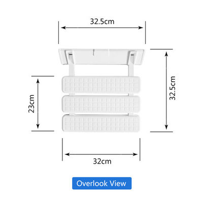 Trung Quốc Spa Ghế tắm treo tường màu trắng có kích thước 32,5 * 32,5 * 10cm cho phòng tắm / ban công nhà cung cấp