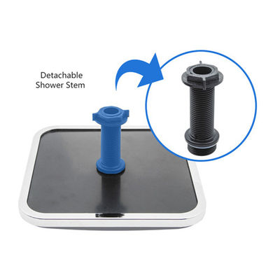 Đầu vòi hoa sen rừng nhiệt đới màu xám 7 inch, Đầu vòi hoa sen trần cho buồng tắm vòi sen nhà cung cấp