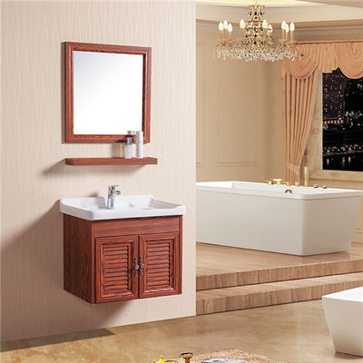 Cửa đôi nổi Vanity, tủ chìm gắn tường với gương và kệ nhà cung cấp