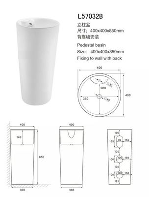 Bồn rửa phòng tắm không xốp và Vanities / Bồn rửa chân hiện đại chống rò rỉ nhà cung cấp