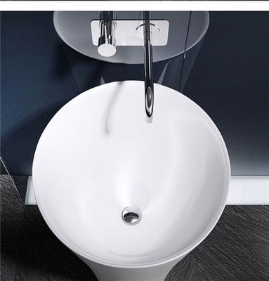 Bồn tắm tròn One Piece và Vanities Chất liệu đá nhân tạo Bồn rửa chân nhà cung cấp